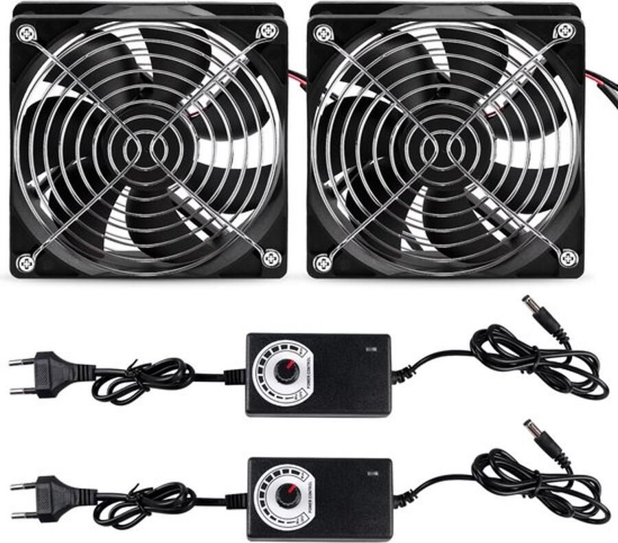 Mini-afvoerventilator 120 mm DC12 V mini-afvoerventilator 2750 rpm axiale ventilator 12 V instelbare snelheid stroomvoorziening ventilator voor tuintent grill doe-het-zelf