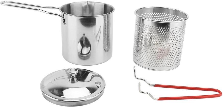 Mini Frituurpan met Mand en Deksel voor Thuisgebruik