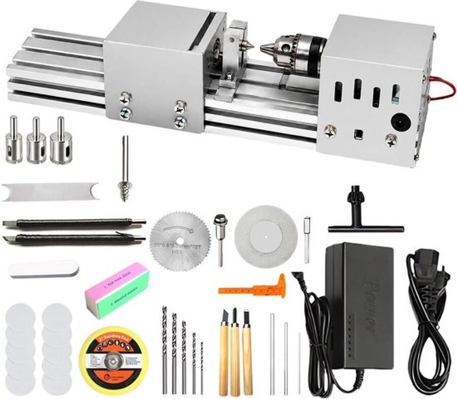 Mini Houtdraaibank Elektrisch 2000-8000 Omw min Aluminiumlegering Voor Hobby En Modelbouw