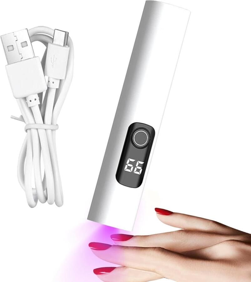 Mini Nagel Lamp UV Grill Lamp Handheld Nagel Droger Draadloze Hardening Lamp Draagbaar Wit 11 * 2.2 * 2.2cm