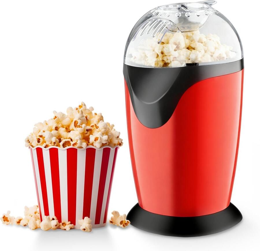 Popcornmaker 1200 W Zonder olie of boter Rood