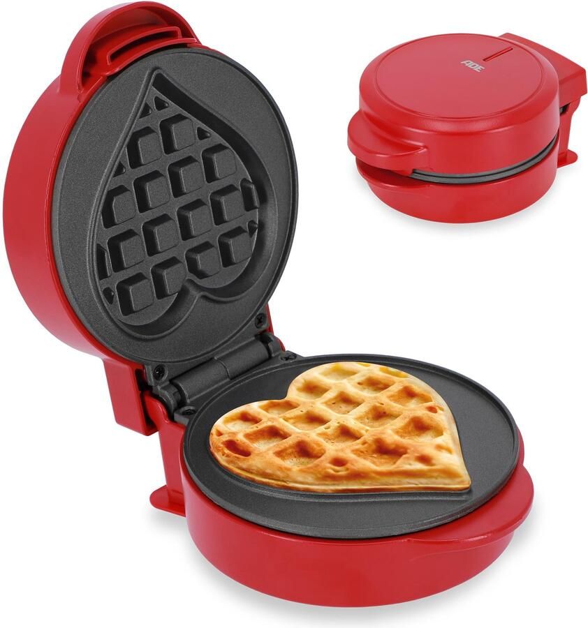 Mini Wafelijzer in Hartvorm voor 1 Persoon