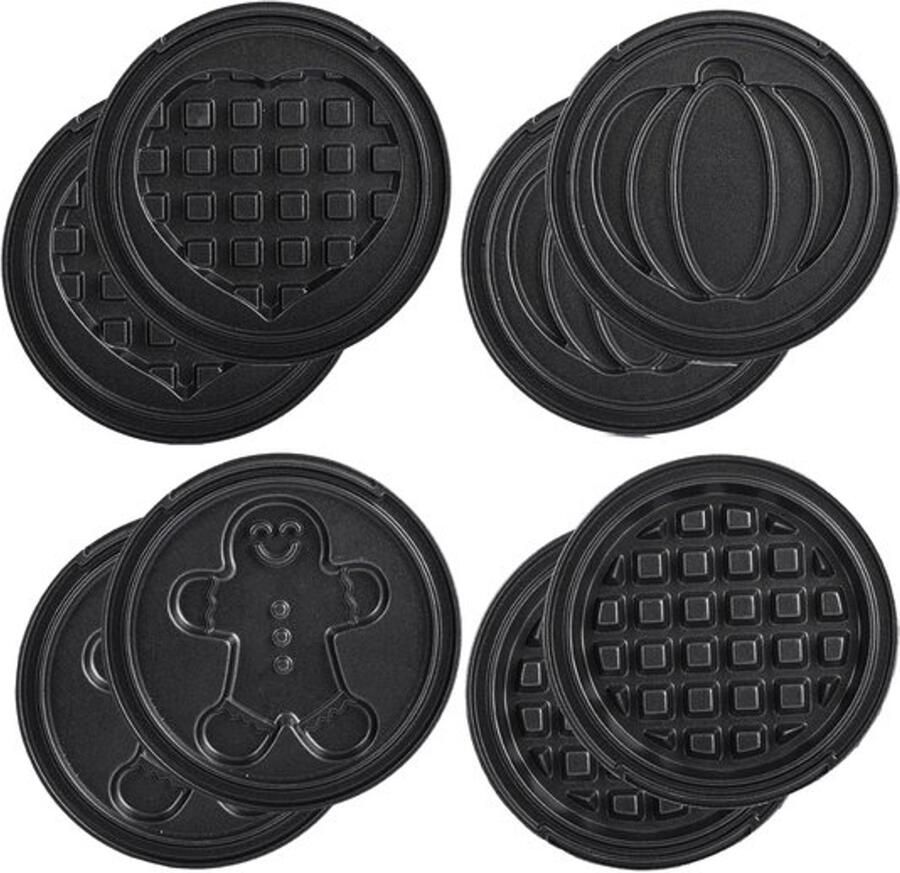 Mini-wafelijzer met wisselplaten wafelvormen pompoen peperkoek hart en klassiek mini waffle maker met antiaanbaklaag ideaal voor kinderverjaardagen en familiefeesten mintgroen