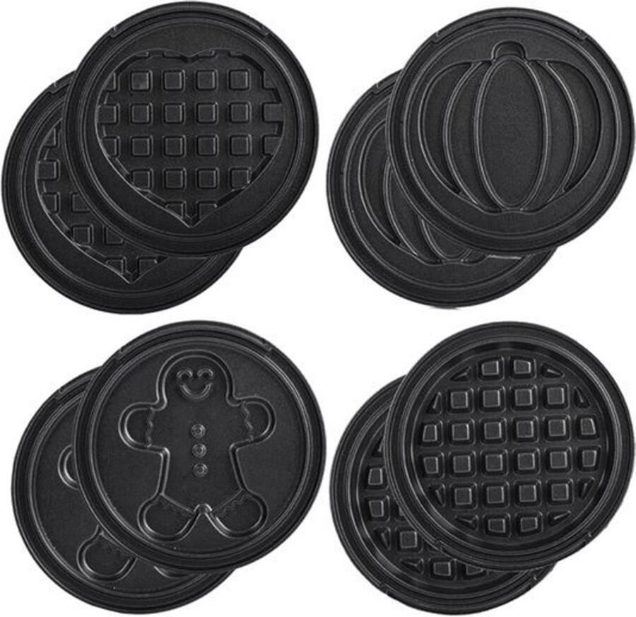 Mini-wafelijzer met wisselplaten wafelvormen pompoen peperkoek hart en klassiek mini waffle maker met antiaanbaklaag ideaal voor kinderverjaardagen en familiefeesten mintgroen