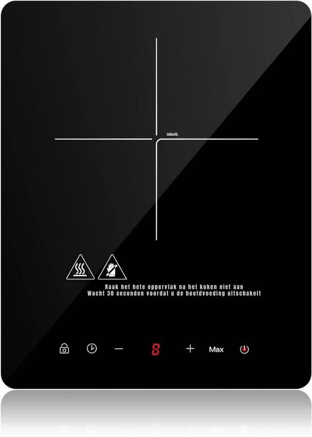 Nexvo Elektrische Kookplaat 1 Pit Elektrische Fornuis Elektrische Kookplaat Vrijstaand 1 Kookzone Kinderslot Zwart 35cm x 28cm x 5cm ‎