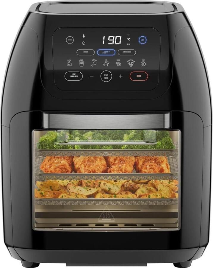 Mira Heteluchtoven Oven Airfryer Oven Zwart 31cm x 31cm x 38cm