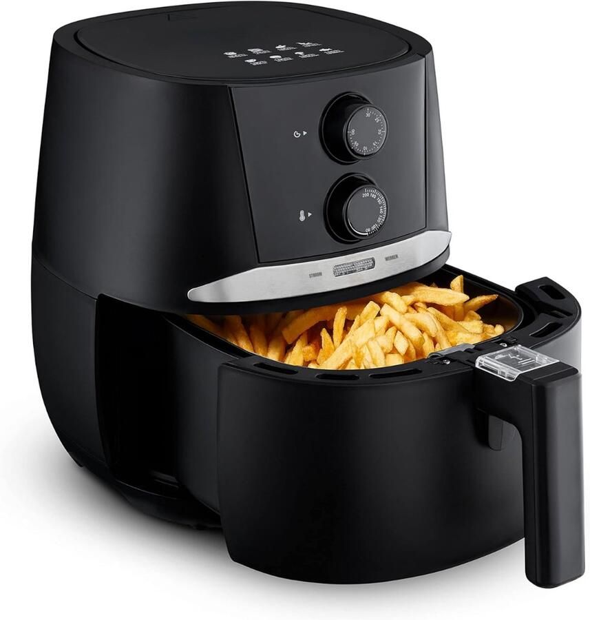 Nexvo Mini airfryer Airfryer klein Zwart ‎28cm x 28cm x 31cm