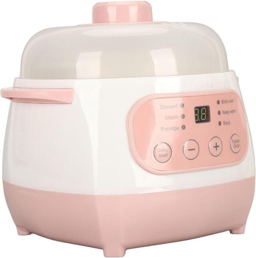Mira Slowcooker met timer Slowcooker Crockpot Roze ‎25cm x 25cm x 23cm