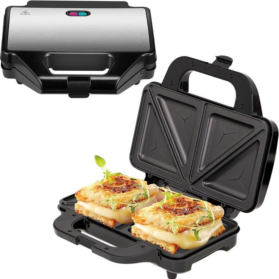 Savi Tosti-ijzers Tosti Apparaat Tosti Ijzer Zilver 25cm x 29cm x 9cm