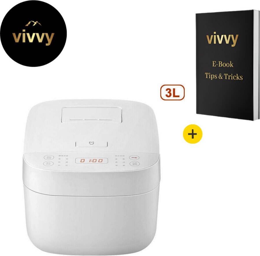 Miui Multicooker Rijstkoker Klein Multifunctioneel Multicookers Complete Set 100% Tevredenheidsgarantie 220V 3L Incl. Maatbeker & Rijst Scoop - Foto 2