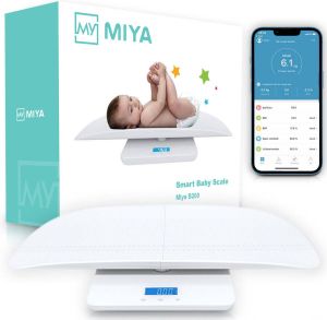 Miya B200 Babyweegschaal Weegschaal voor baby's Digitaal met app Incl. batterijen