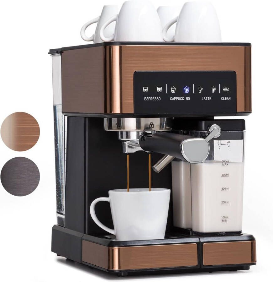 MKSS Espressomachine Koffiezetapparaat Koffiemachines Bruin