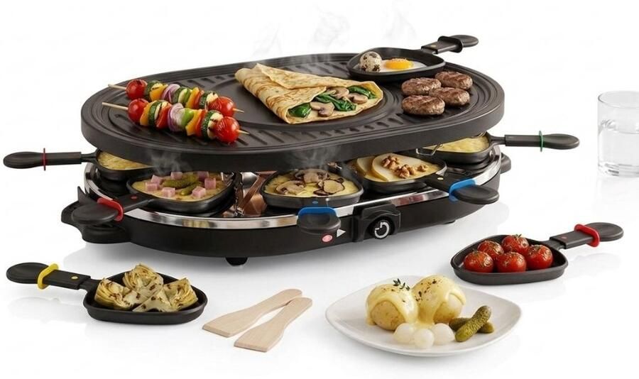 DailySupplies Gourmetstellen Raclette Teppanyaki Bakplaat Zwart - Foto 2