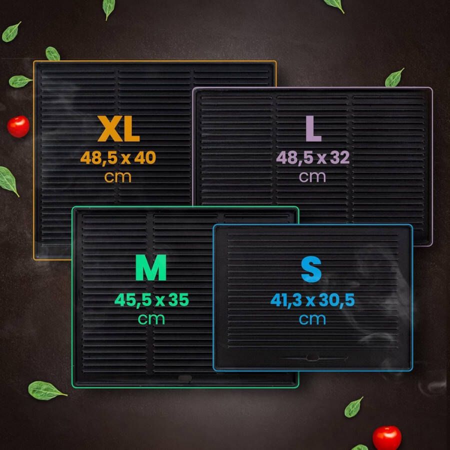 MKSS Grillplaat Inductie Bakplaat Gietijzer Zwart