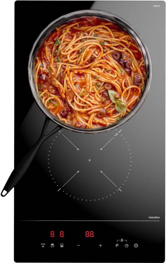 MKSS Inductie Kookplaat Vrijstaand Elektrische Kookplaat 2 Pits Keramische Zwart