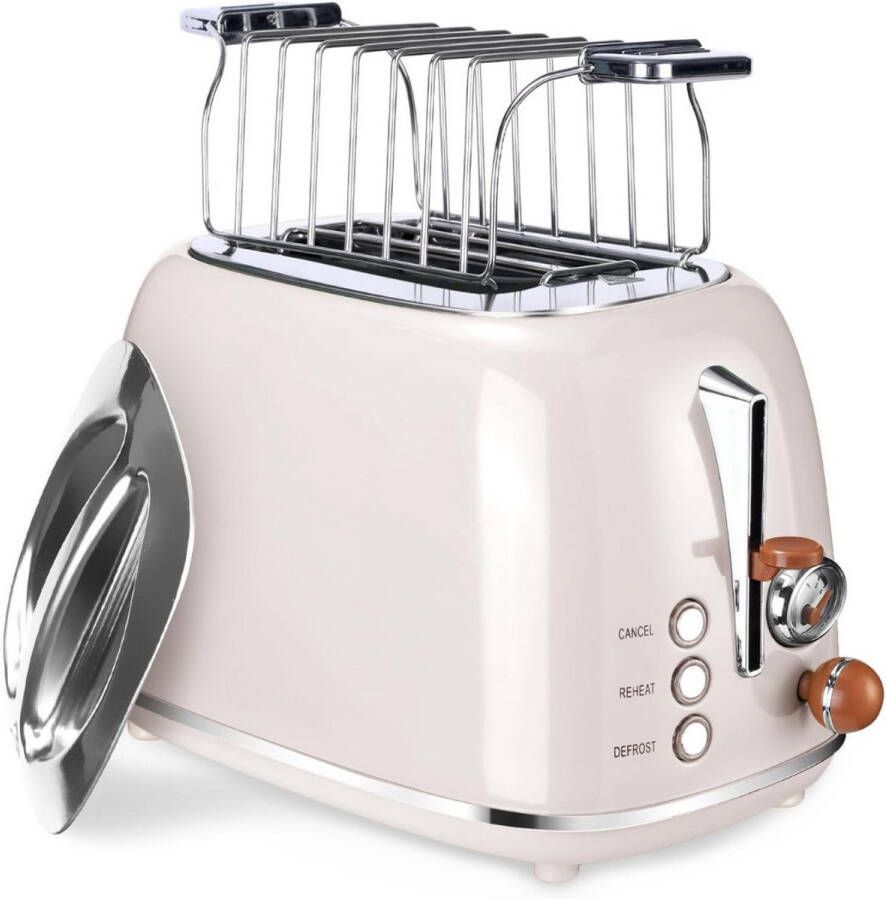 MMM Broodrooster Retro Broodrooster Zwart Wit- ‎28 cm x 16 cm x 19 cm