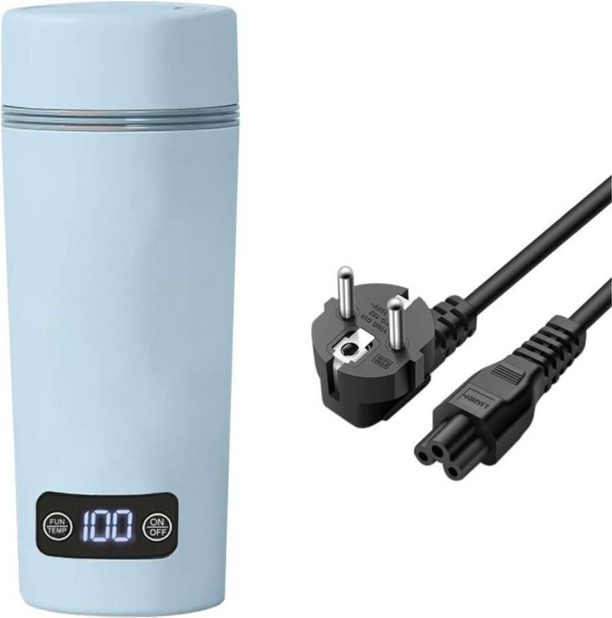 MMM Draagbare Waterkoker Mini Waterkoker Reiswaterkoker 4 Instelbare Temperaturen 350 ml Anti-Droogbrand- en Warmhoudfunctie