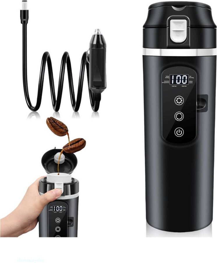 MMM Draagbare Waterkoker Mini Waterkoker Reiswaterkoker 500ml Zwart