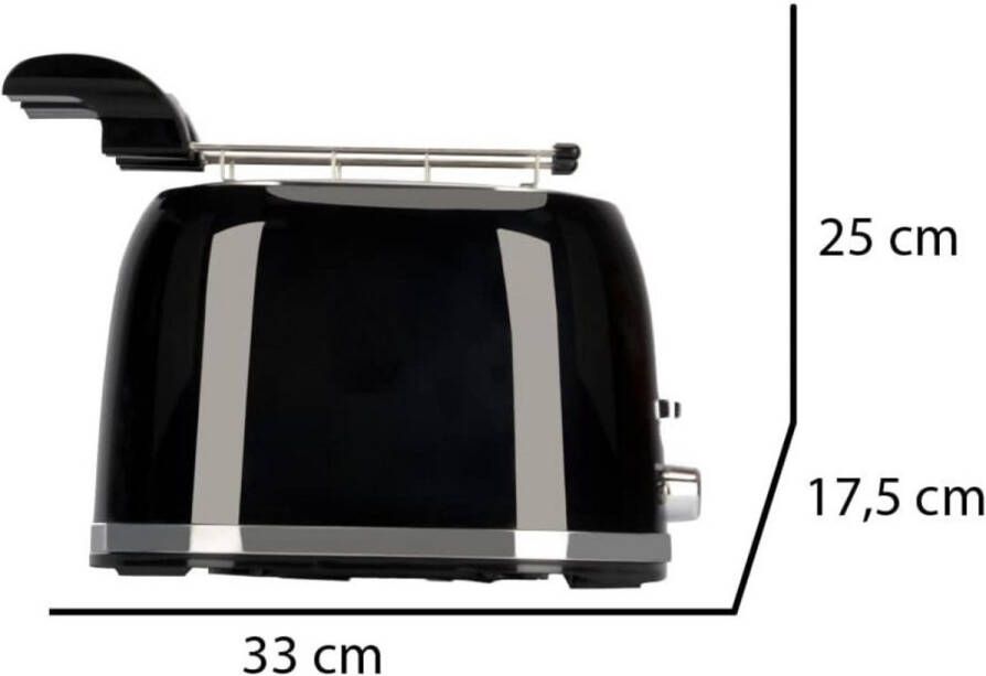 MMM Tosti Apparaat Broodrooster met Tostiklemmen Tosti Broodrooster met Tangen met Kruimelvanger Zwart- 30 cm x 25 cm x 20 cm