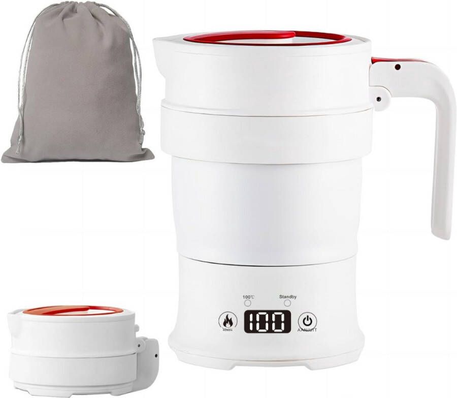 MMM Waterkoker Camping Waterkoker Klein Waterkoker met Temperatuurregeling 0 7L Opvouwbaar 1000W