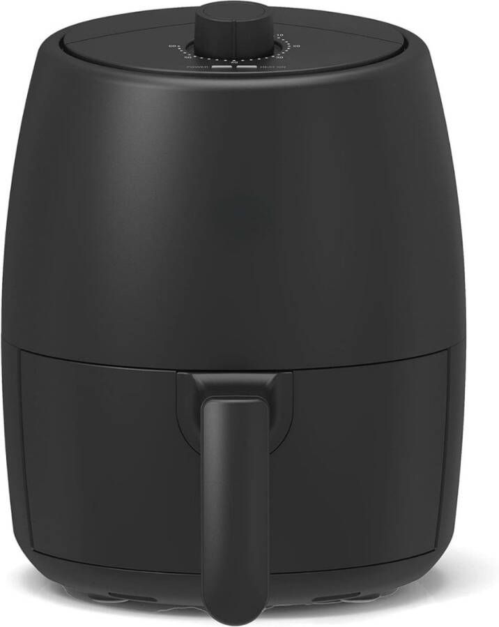 MMP Mini airfryer Airfryer klein Zwart 22cm x 28cm x 27cm