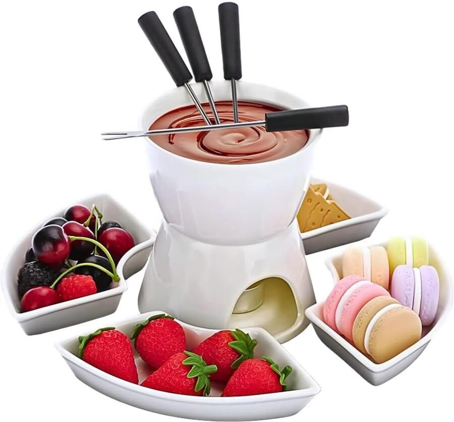 MMP Fondueset Fondue Fondueset elektrisch Wit ‎14cm x 14cm x 17cm
