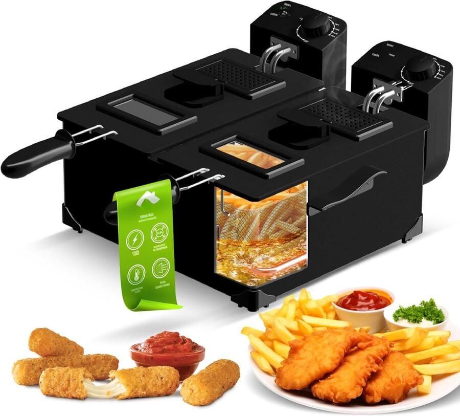 MMP Frituurpan 3 liter Frituurpan Zwart ‎41cm x 41cm x 23cm