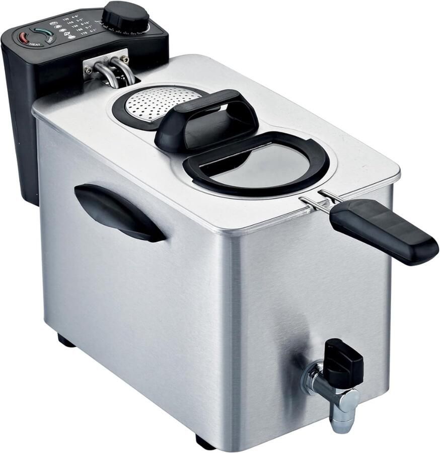 MMP Frituurpan 4 liter Frituurpan Zilver 43cm x 21cm x 29cm