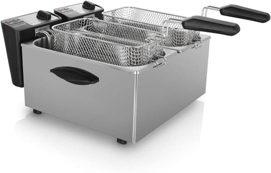 MMP Frituurpan dubbel Frituurpan Zilver ‎33cm x 29cm x 29cm