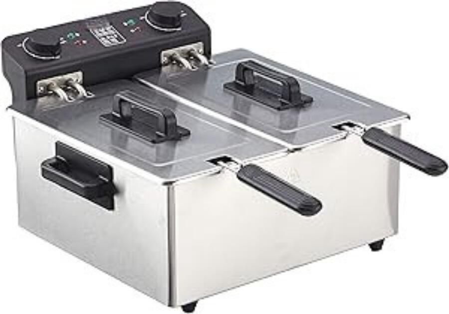 MMP Frituurpan dubbel Frituurpan Zilver 40cm x 40cm x 23cm