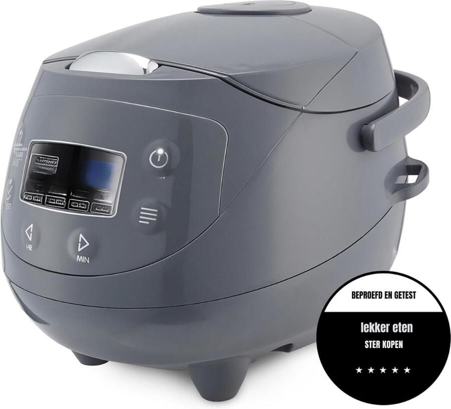 MMP Rijstkoker klein Rijstkoker Rijstkokers Grijs ‎30cm x 23cm x 21cm
