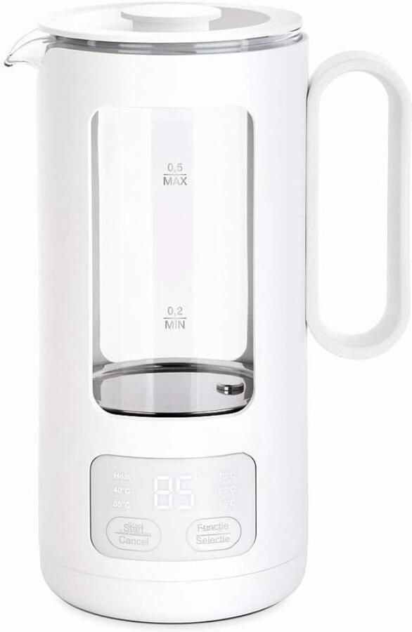 MMP Waterkoker glas Waterkoker Wit- 15 cm x 13 cm x 21 cm