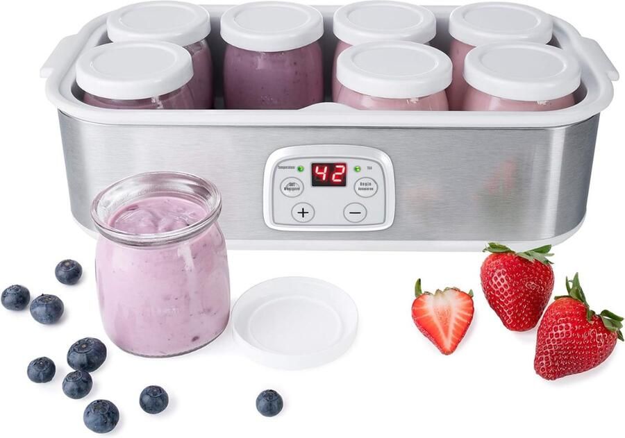 MMP Yoghurtmaker Yoghurtmakers Zilver 19cm x 37cmx 15cm