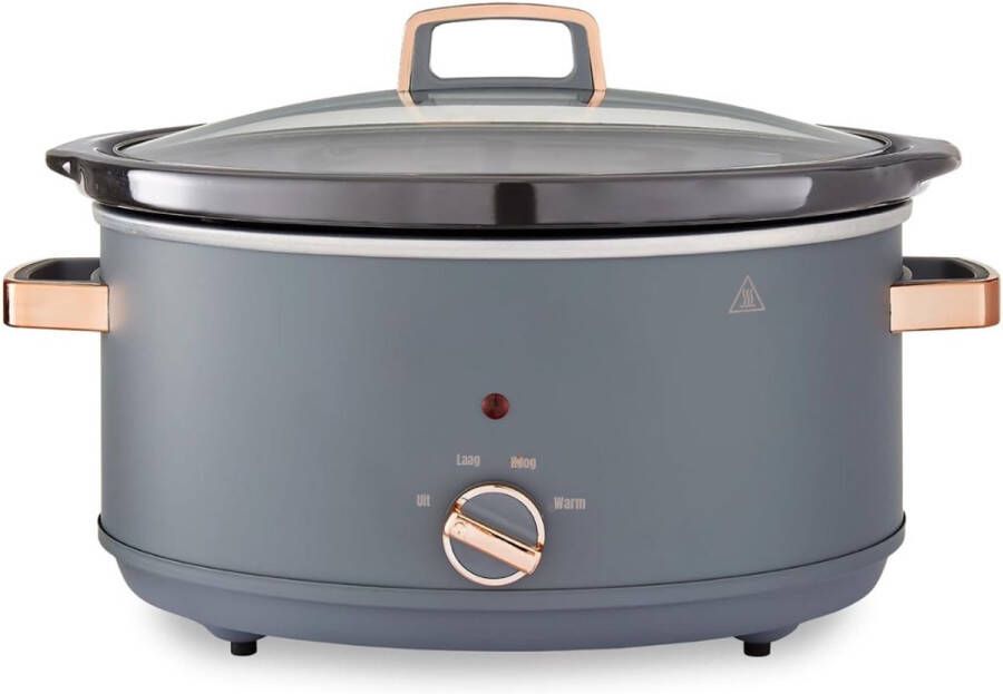 MMP Slowcooker met timer Slowcooker Crockpot Grijs ‎30cm x 42cm x 26cm