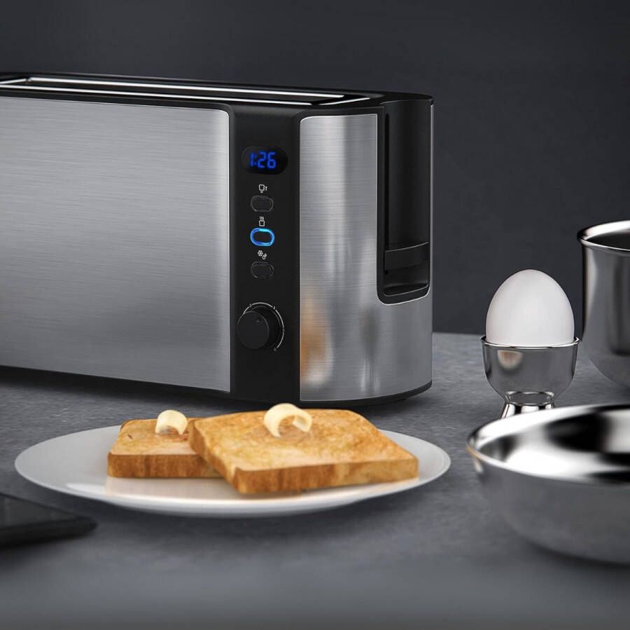 MMP Tosti apparaat broodrooster Tosti apparaat Tosti broodrooster Zilver 22cm x 20cm x 26cm