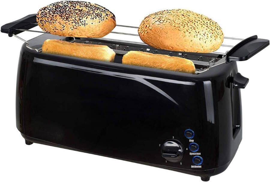 MMP Tosti apparaat broodrooster Tosti apparaat Tosti broodrooster Zwart ‎19cm x 40cm x 23cm
