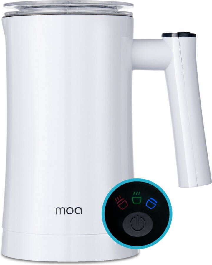 MOA Elektrische Melkopschuimer 3-in-1 330 ML Handige Melkschuimer voor Cappuccino Melkklopper Wit - Foto 2