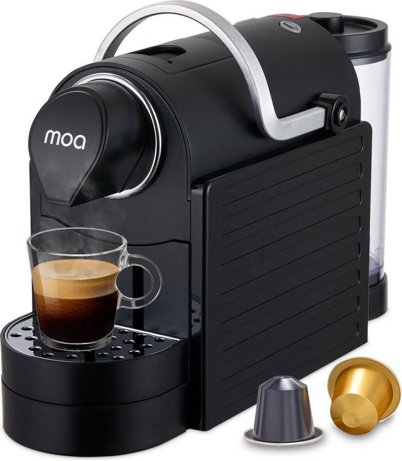 MOA Koffiemachine Koffiecupmachine Koffieapparaat voor cups Espressomachine Nespresso koffiemachine espresso & lungo Zwart CM02B