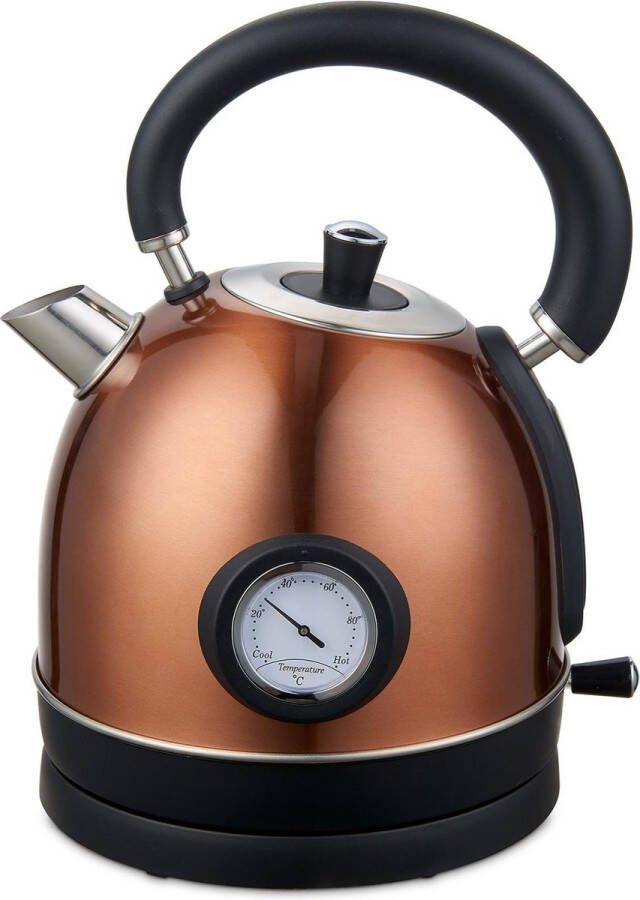 MOA Waterkoker Retro 1 8 Liter Elektrische Waterkoker PFAS- & BPA-vrij Anti Calcium Filter BPA-vrij RVS 2200W Koper
