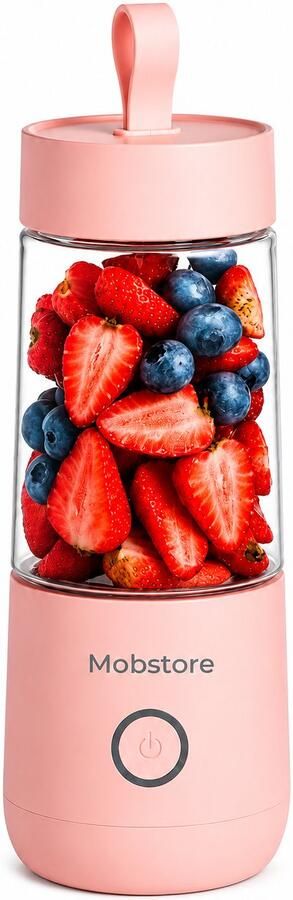 Mobstore Mini Blender to go Smoothie Maker Draagbare Blender Oplaadbare mini Blender Portable Blender Lichtgewicht Blender draadloos Blender Blenders Blender smoothie Keukenmachines