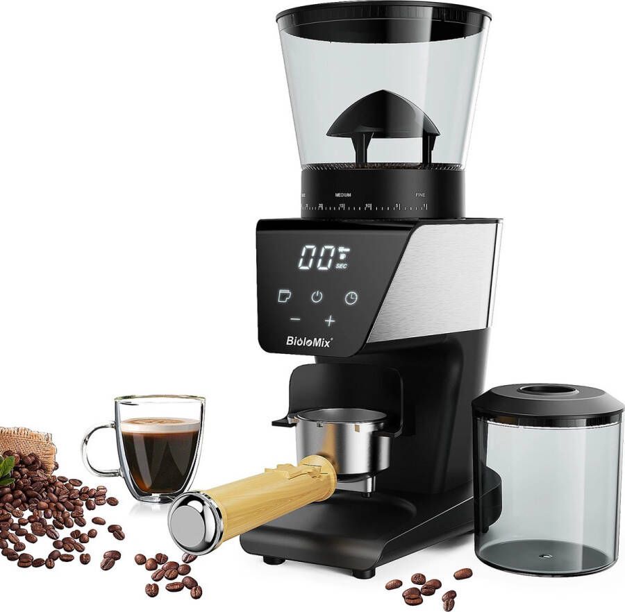 Momentum Online Momentum Elektrische Koffiemolen Koffieapparaat Espresso machine met 30 versnellingen Braam Koffiemolen Grote Capaciteit Bonen-opslag 220V Touch display XL formaat