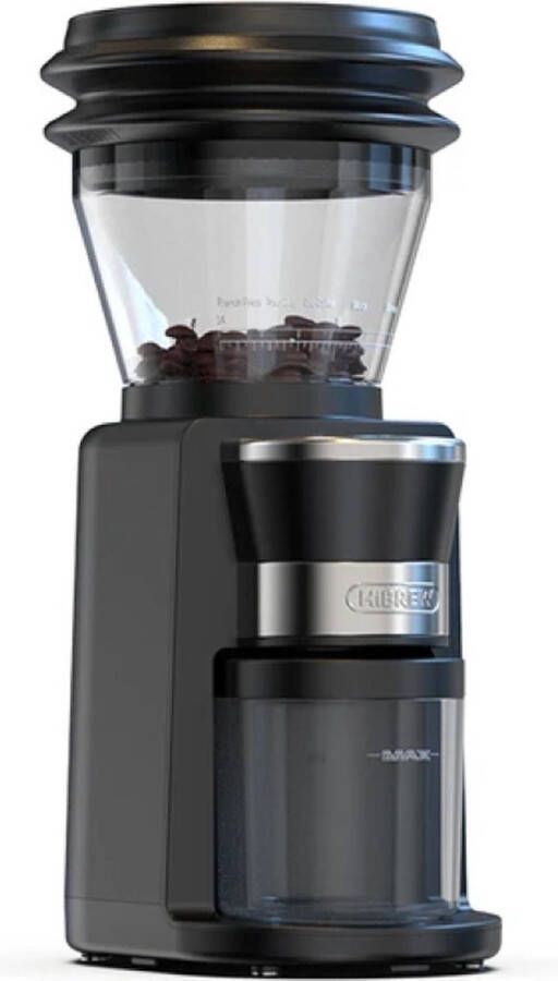 Momentum Online Momentum Hibrew Automatische Koffiemolen Elektrische Bonenmaler Premium Built Burr Coffeegrinder Espresso Coffee Maker Bean Grinder 210g Capaciteit 34 Versnellingen 165x110x320mm 220W Zwart