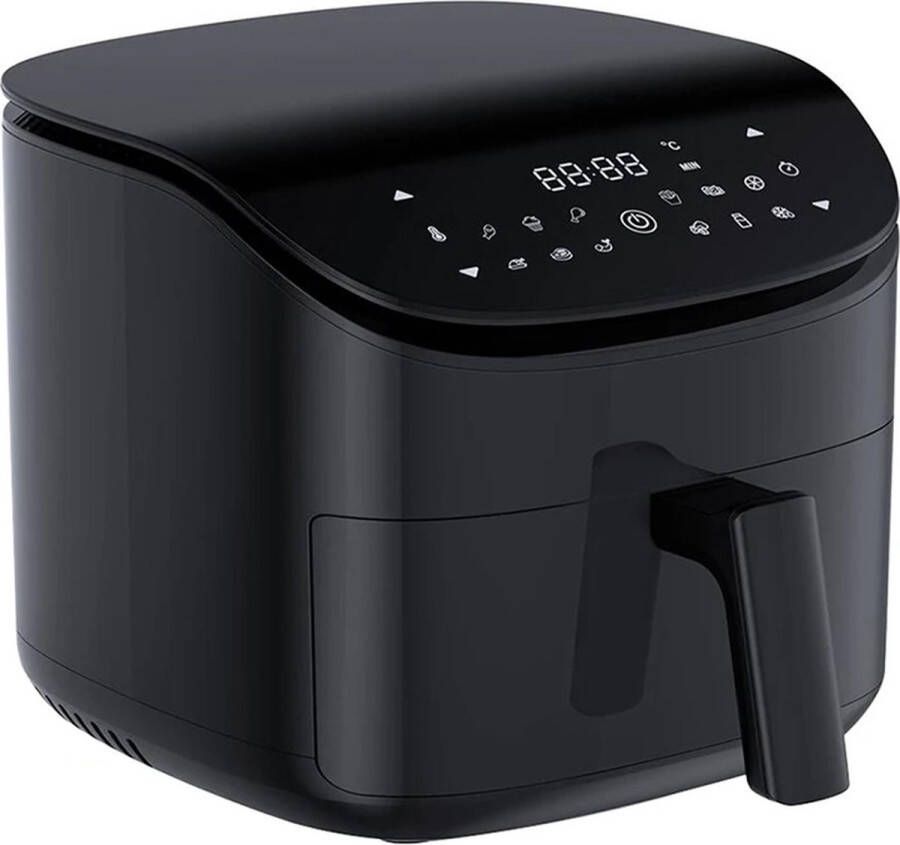 Momentum Online Momentum Multifunctionele Luchtfriteuse Airfryer Heteluchtfriteuse Met Digitale LED Aanraakscherm 10 in 1 Functies 1500W Vermogen 3.5L Capaciteit 34x25x32cm Zwart