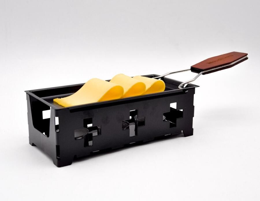 MondiDeal MondiHome Mini Raclette 2 Personen Werkt op theelichtjes Antiaanbaklaag niet-elektrisch mini raclette toestel Kerst - Foto 2