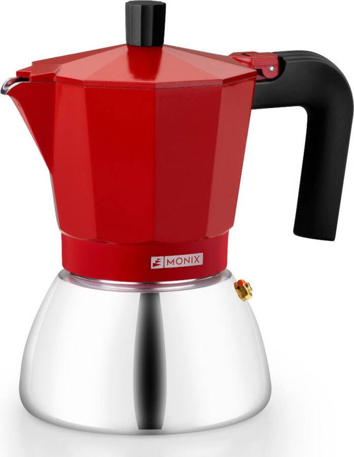 MONIX M863109 handmatig koffiezetapparaat Moka Express 0 47 l Rood