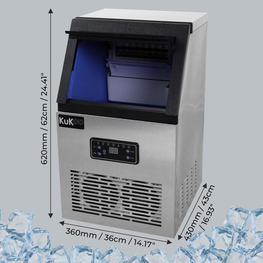 MonsterShop KuKoo IJsblokjesmaker IJsblokjes machine Ijsmachine Horeca