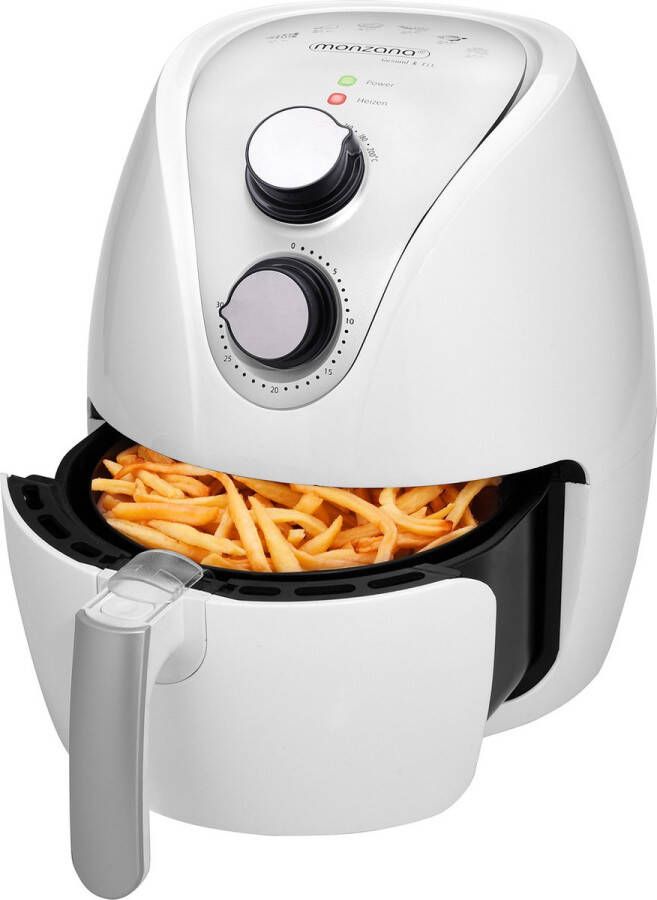 Monzana Heteluchtfriteuse 3 6L anti-aanbaklaag 9in1 Functie Wit