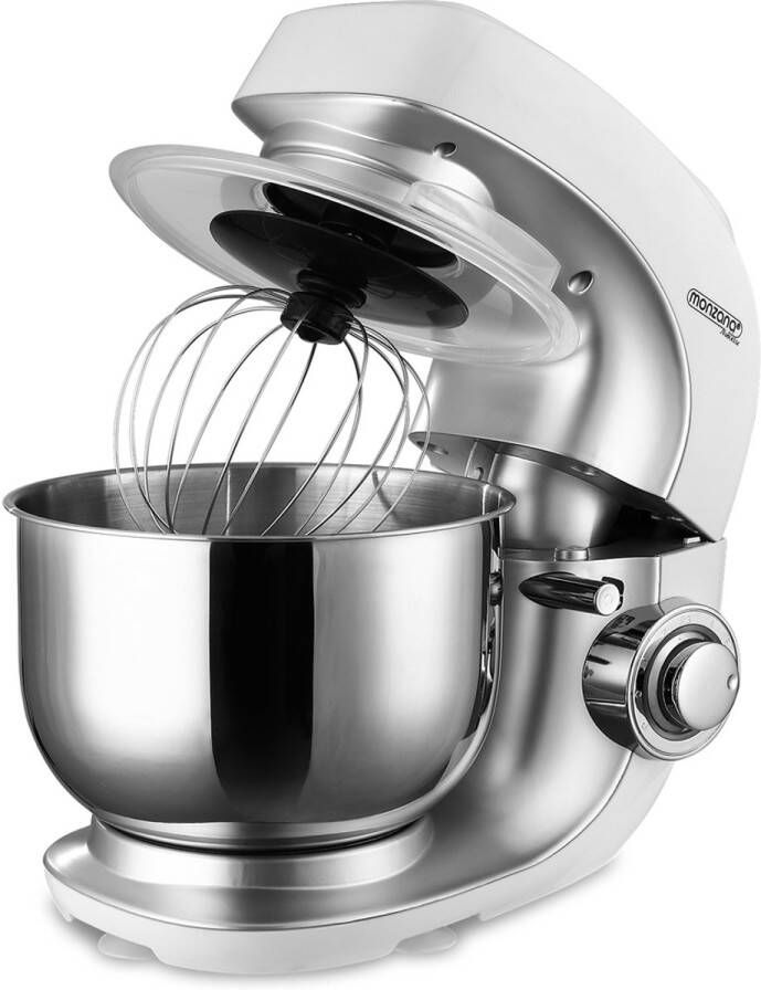 Monzana Keukenmachine 1000W incl. Accessoires 4 5L Wit Zilver