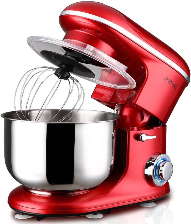 Monzana Keukenmachine 1200W incl. Accessoires 6L Rood