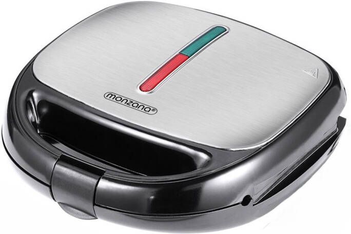 Monzana Grill Apparaat – 3 Verwisselbare platen Anti Baklaag – 800W